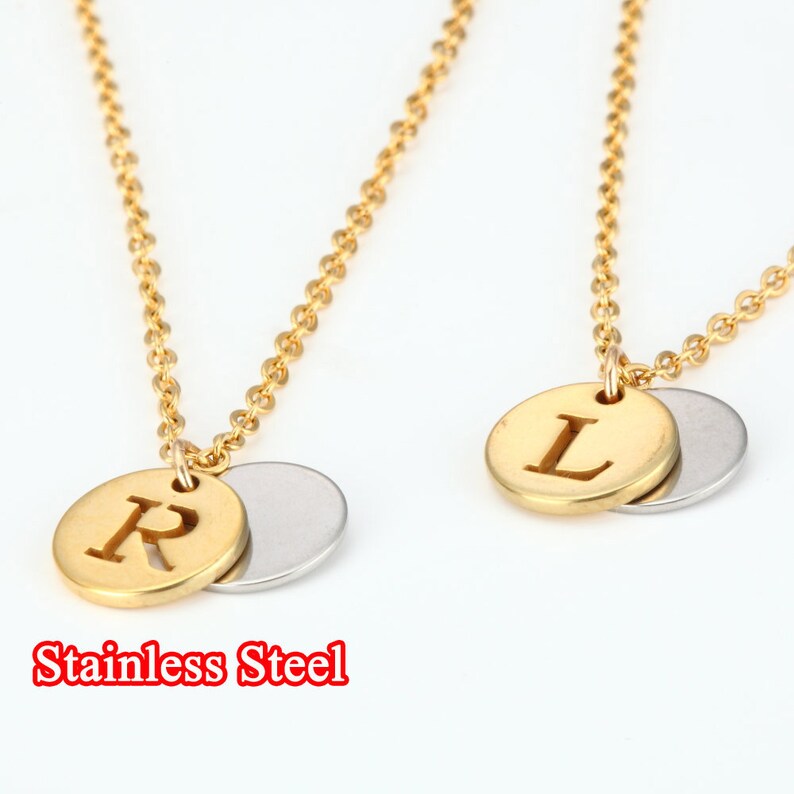 Gold Initial Necklace Personalized Hollow Necklace Uppercase