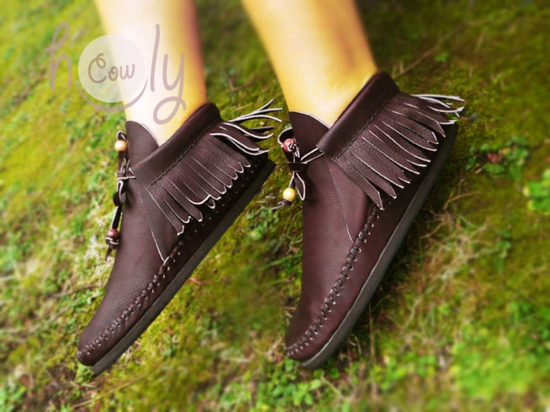 Brown Leather Moccasins Moccasins Women Womens Shoes