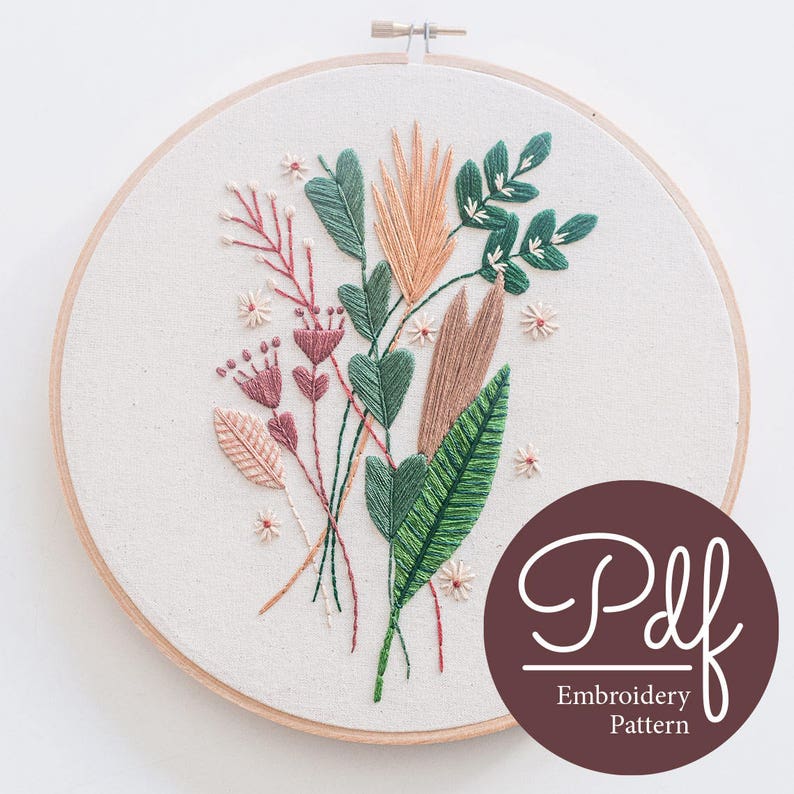 Falling For You  Embroidery pattern  PDF Digital Download