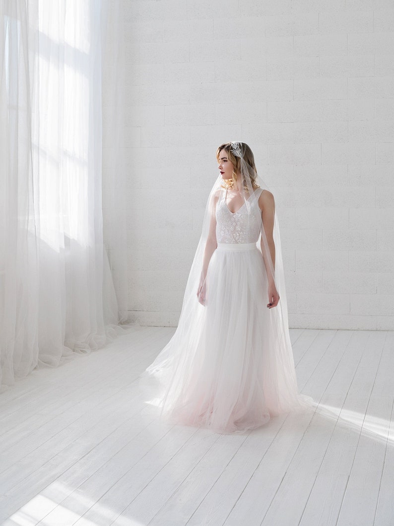 Helene  dip dyed wedding dress / bridal separates sparkly