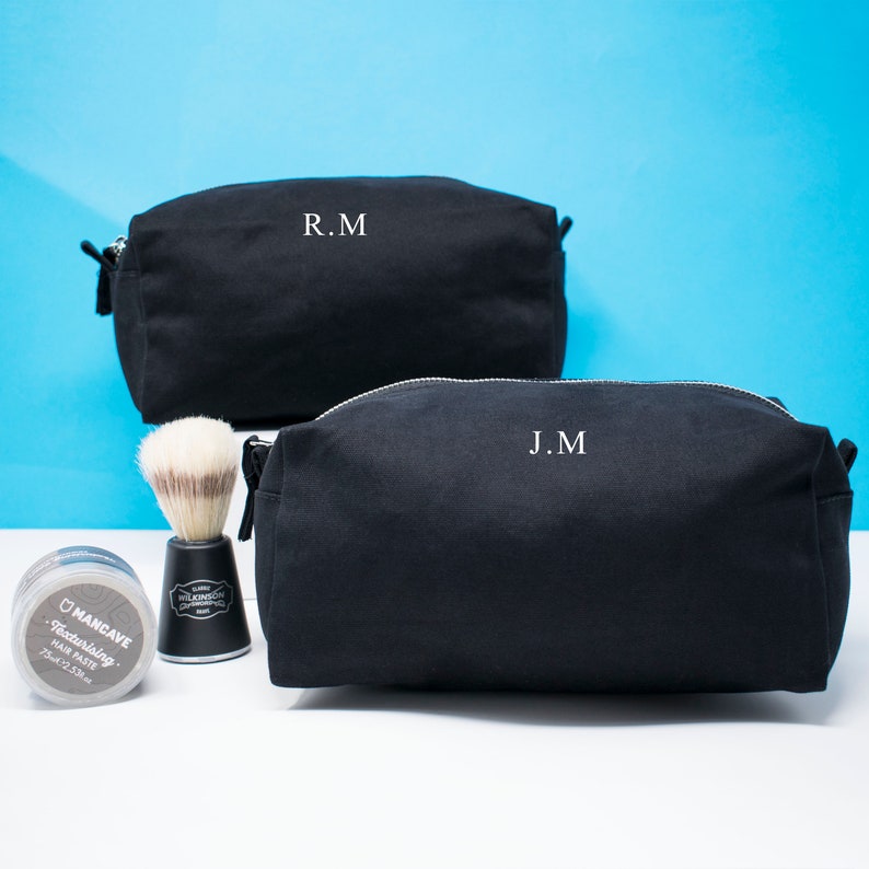 Men’s Monogram Wash Bag Personalised Men’s Toiletry