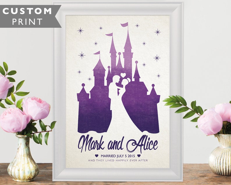 Personalised Fairytale Wedding Gift Fairytale Wedding Print
