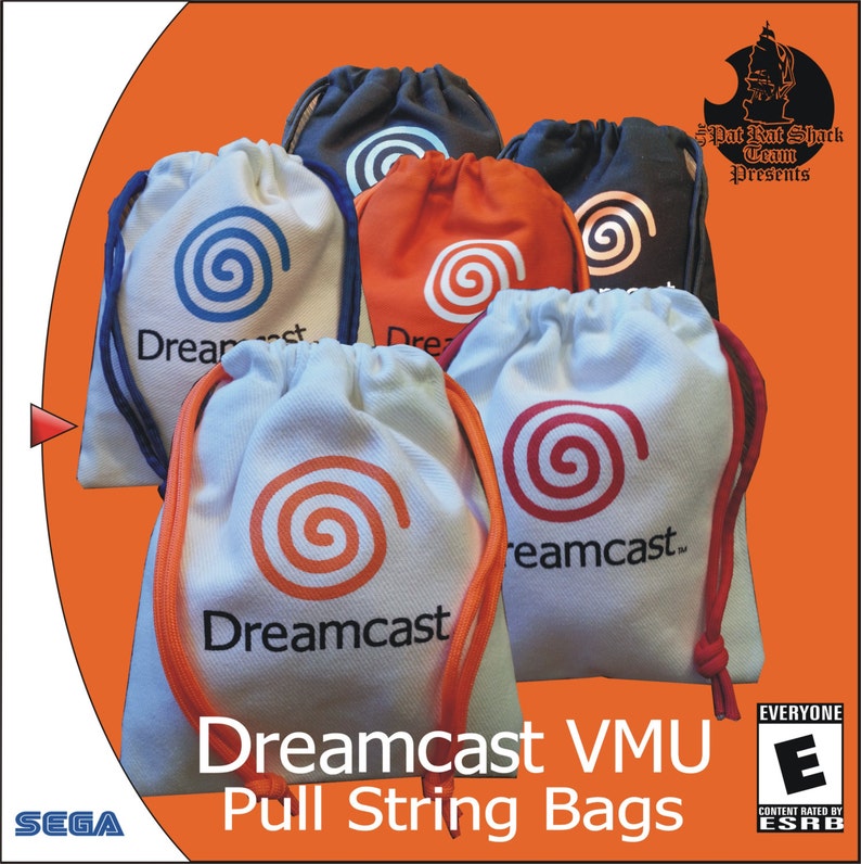 Sega Dreamcast pull string VMU bags