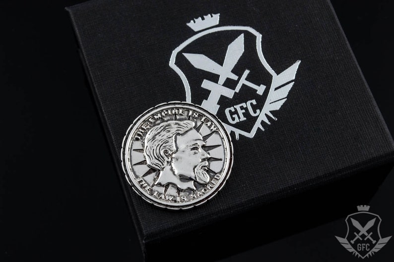 Silver Septim Coin LARP Handmade Item Jewelry Gift Geek