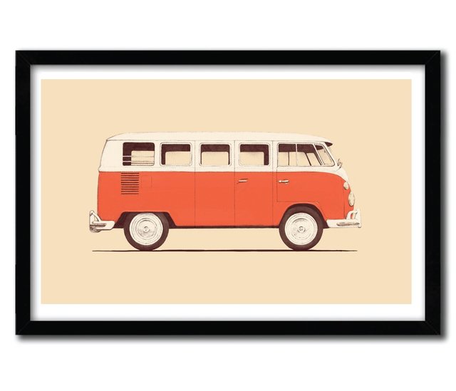 AFFICHE RED VAN Art Print by BODART