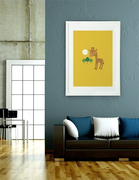 Arctic Giraffe, Fine Art Print by Pedro Nekoi