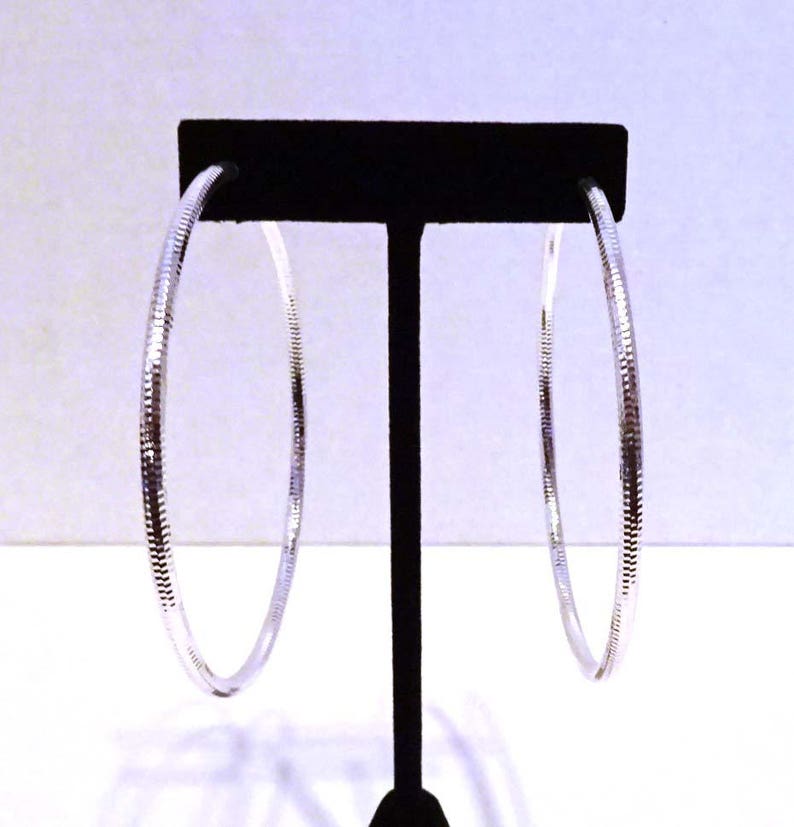 Clip-on Earrings Hoop Earrings Rhodium Silver Plated