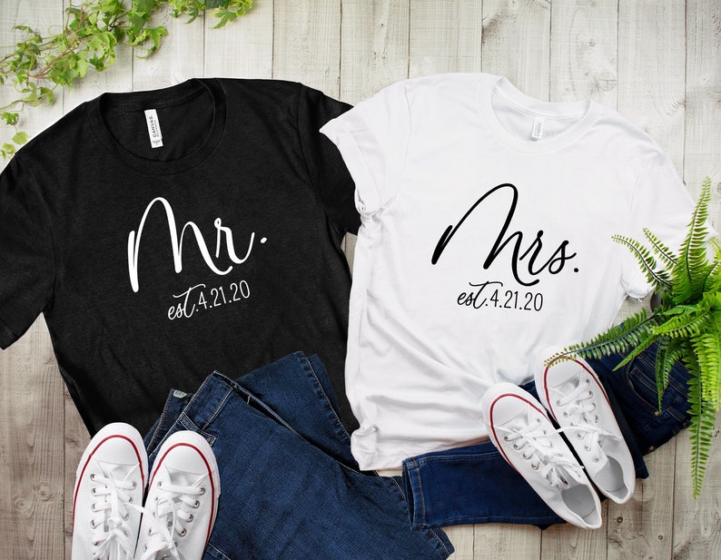 Couples Shirts Bride and Groom Shirts Just Married Shirts