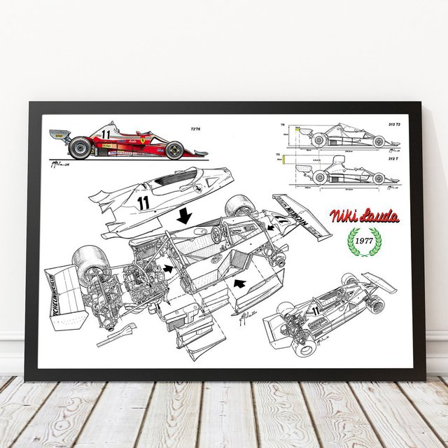 Ferrari T2 1977 F1 Poster