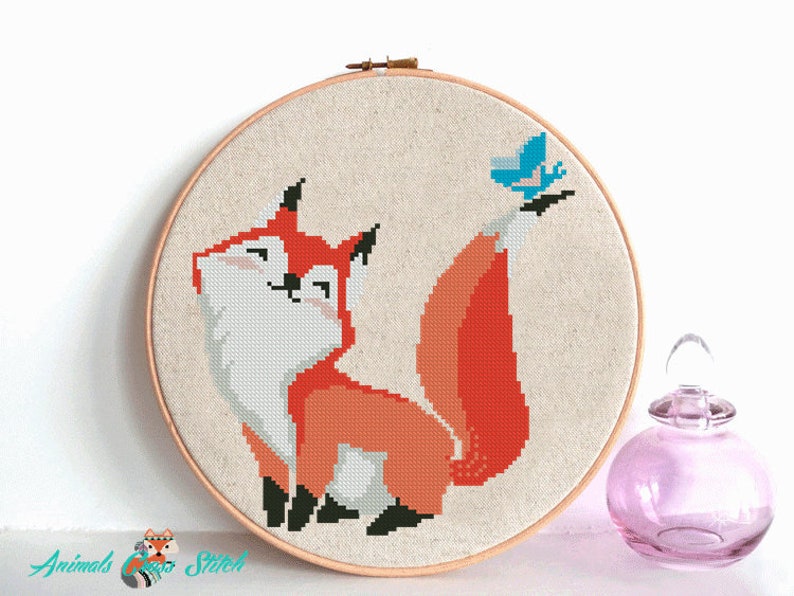 Fox Cross Stitch Pattern fox counted cross stitch pattern Cool