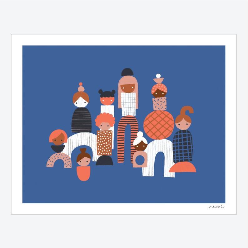 Geometric Friends Print