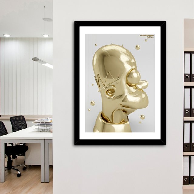 Golden Homer Print by Antoni Tudisco