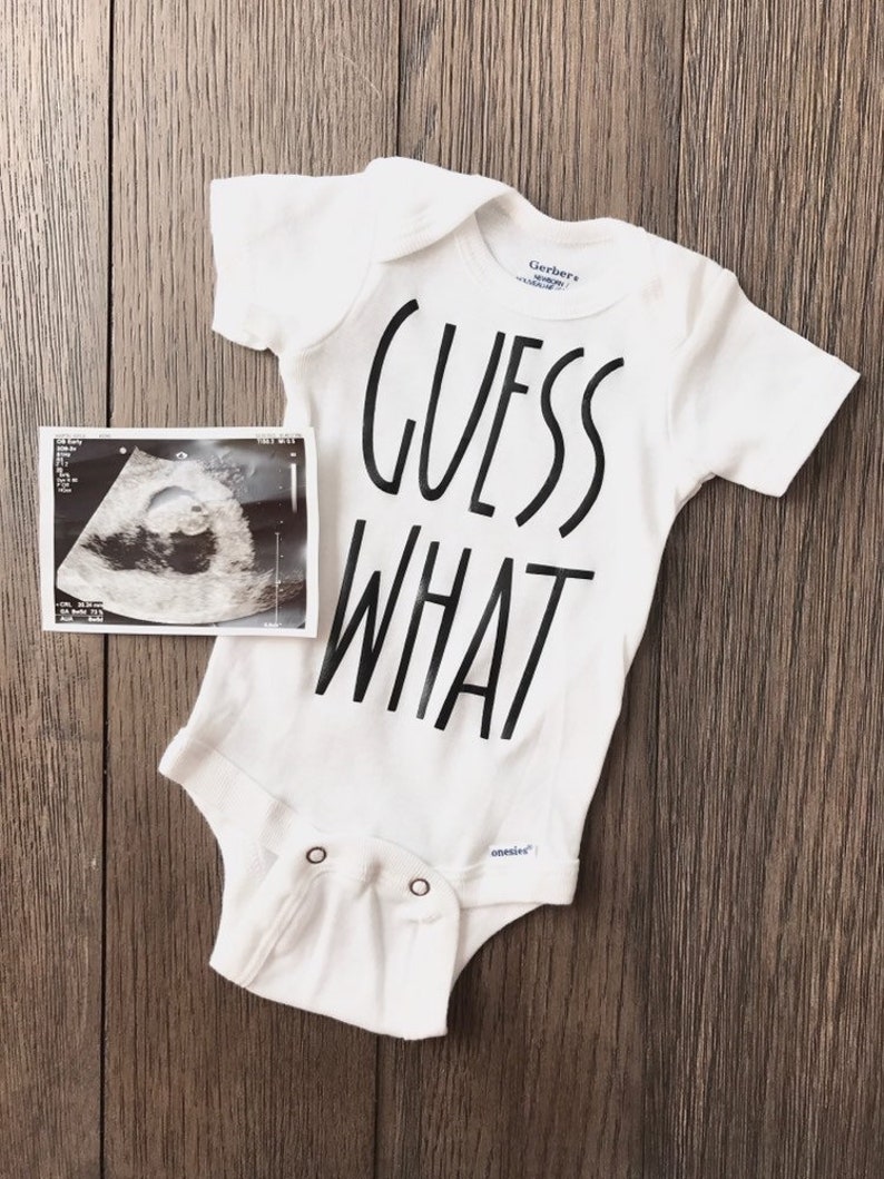 Guess What Pregnancy Announcement Personalized Onesie