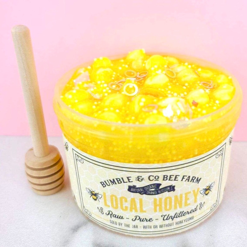 Honey Bee Slime  Bumble & Co Bee Farm  Crunchy Slime