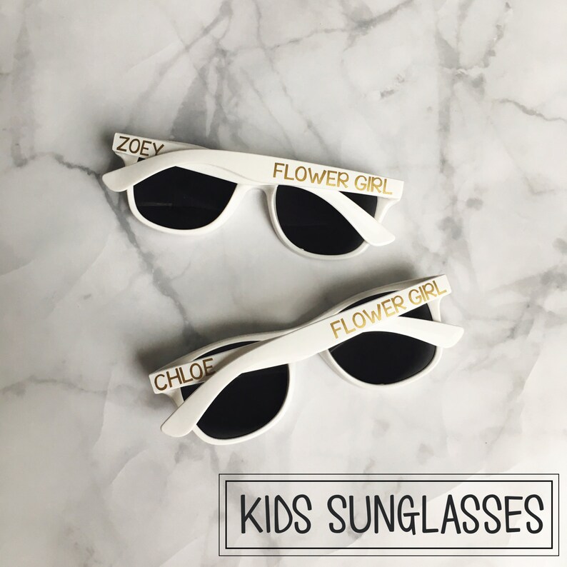 KIDS Personalized Sunglasses  Ring Bearer Flower Girl Gift