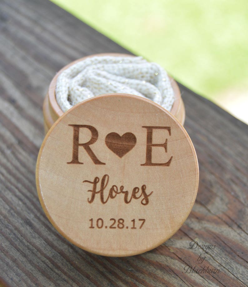 Keepsake Ring Box for Wedding Ceremony  Personalized  Ring