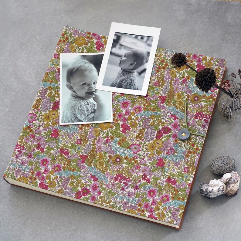 Liberty Print Jumbo Recycled Leather Photo Album