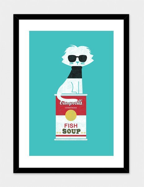 “Mark-the Cat Who Loves Andy” – Numbered Art Print by Budi Satria Kwan from Curioos