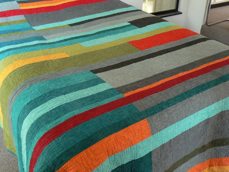Mid-Century Modern Quilt  Made-to-order