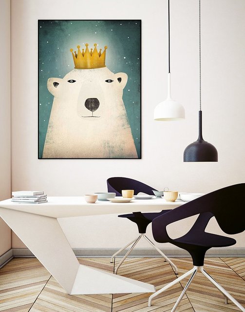 “Polar King” Art Block Framed Canvas  by Giant Art