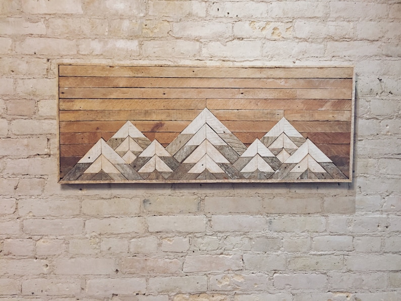 Reclaimed Wood Wall Art Wall Decor Twin Headboard Lath