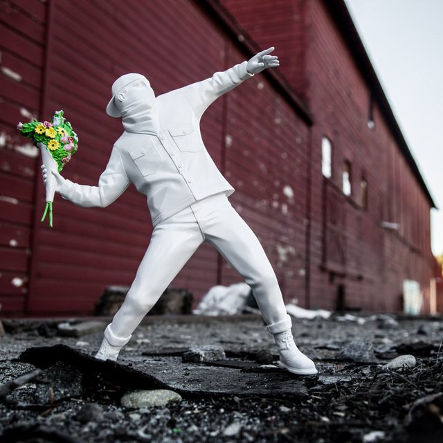 Sculpture Flower Bomber by Banksy x Medicom Toy x Sync. Brandalism