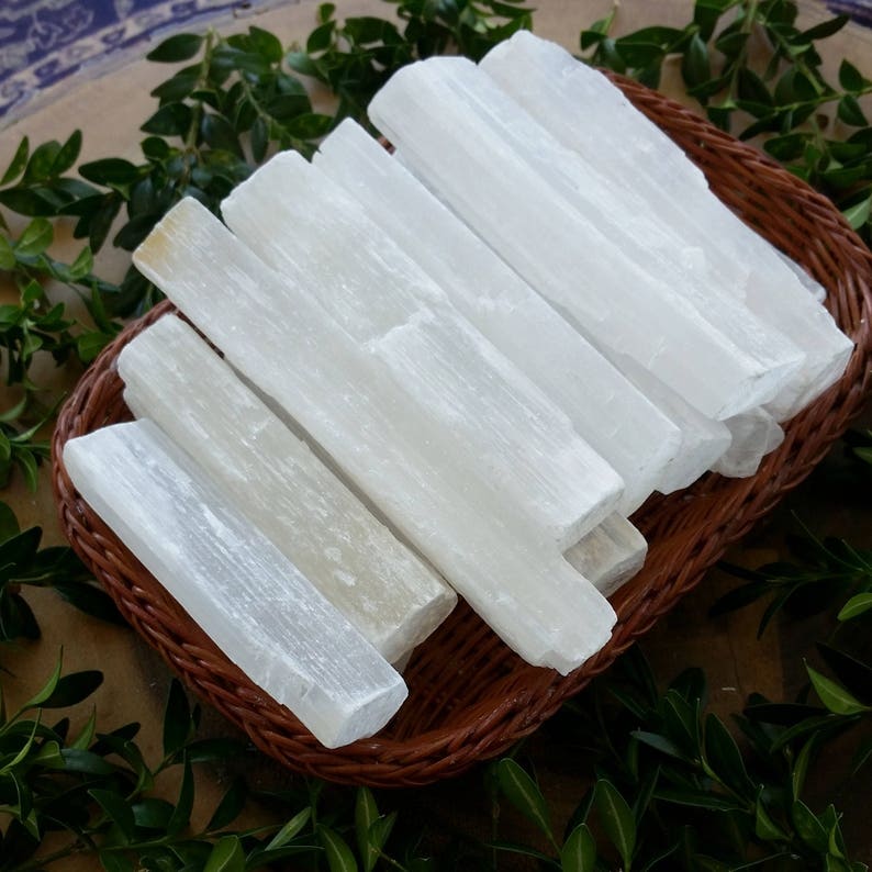 Selenite stick selenite wand