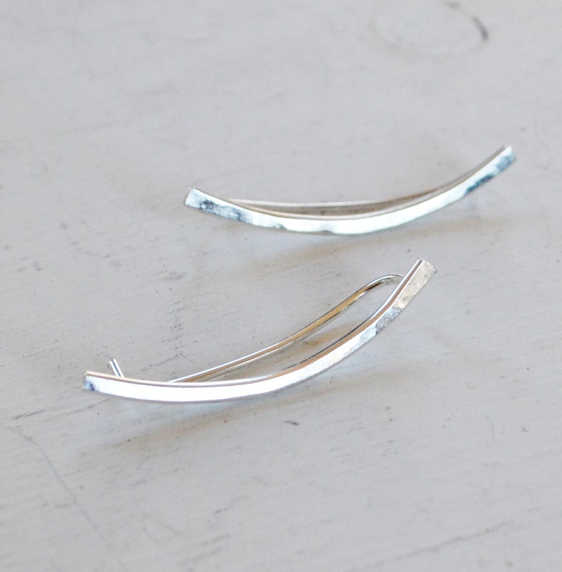 Sterling Silver Ear Climbers Simple Silver Ear Cuff Sterling