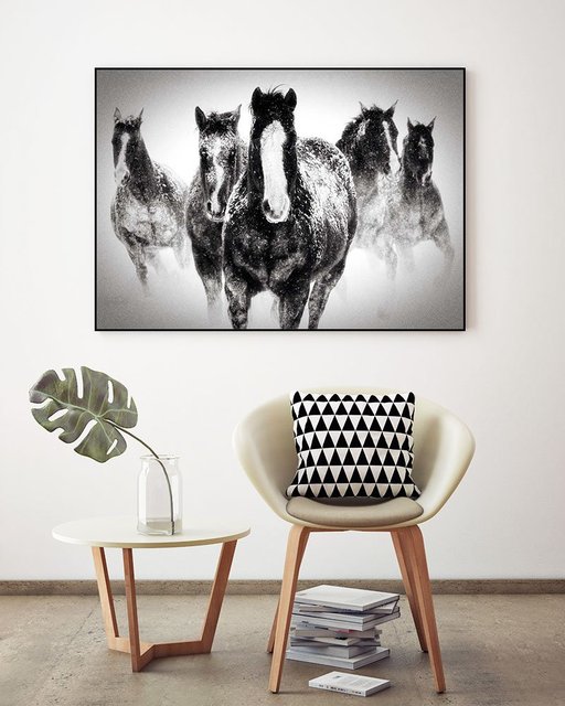 “Winter Rumble” Art Block Framed Canvas  by Giant Art