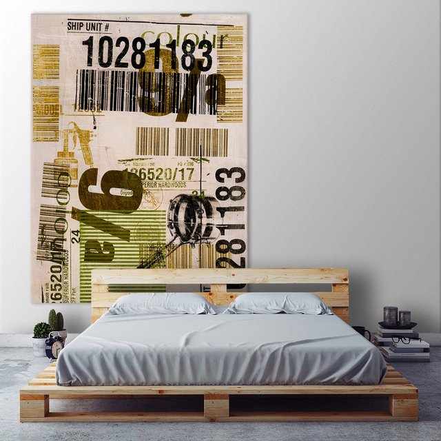 Woton 6-recolor. Giant Contemporary Art Print on Canvas. 54 x 72 inches.
