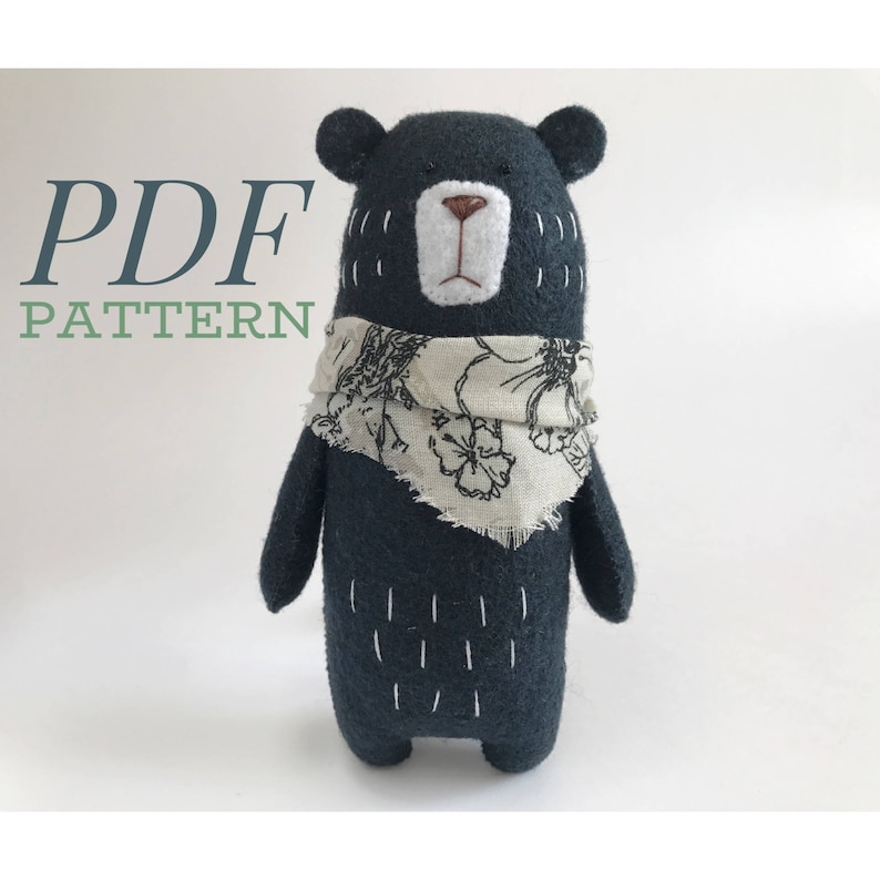 Bear Sewing PATTERN Teddy Bear pattern PDF Pattern Felt