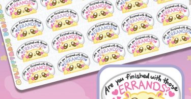 Biggie Fluffymaru Errands  Planner Stickers Cute Stickers