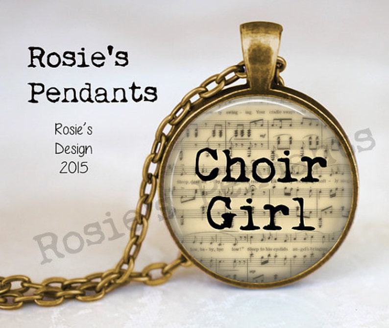 CHOIR GIRL Music Jewelry  Singing Jewelry  Gift for Singer