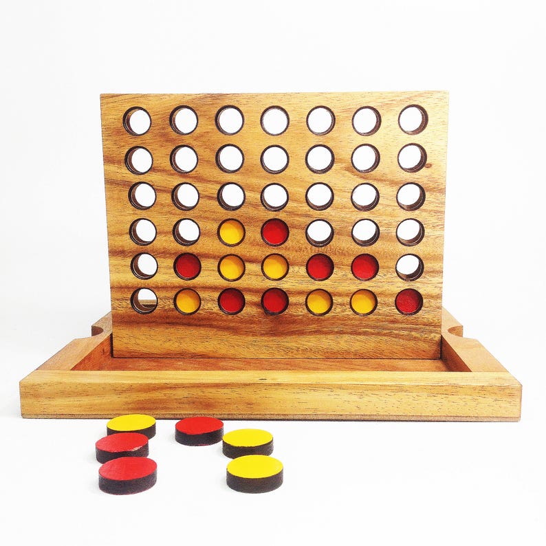 CONNECT FOUR Wooden connect 4 game Game board wooden game