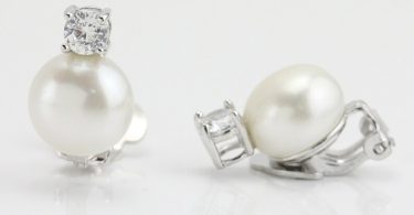 Clip pearl earringspearl clip earrings studfreshwater pearl