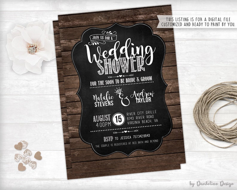 Couples Wedding Shower Invitation Printable