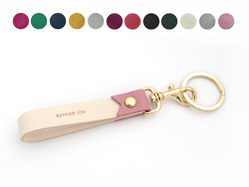 Customized Leather Keychain keyring personalized keyring