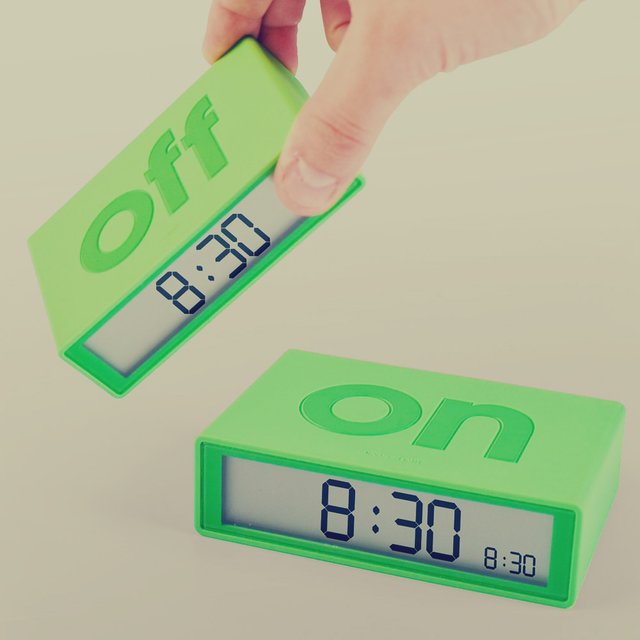 Flip On/Off Alarm Clock