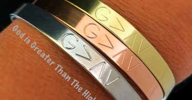 God is greater than the highs and lows cuff bracelet