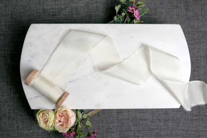 Ivory Silk Ribbon  100% Silk Wedding bridal bouquet