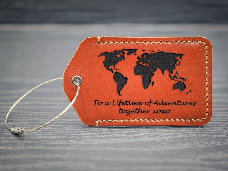 Leather Luggage Tag  Luggage Tags Personalized Birthday Gift