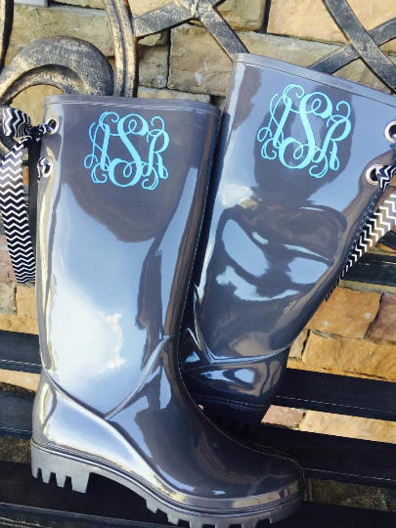 Monogrammed Rain Boots boots with bows boots with monogram