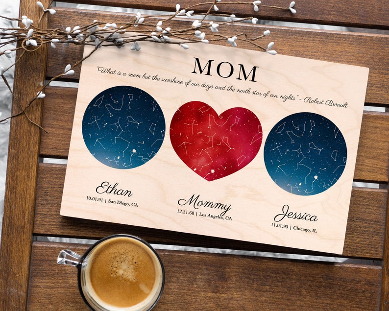 Mothers Day Star Map On A Date Personalized Gift For Mom