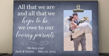 PARENTS Wedding Gift Personalized Free ALL that we are and
