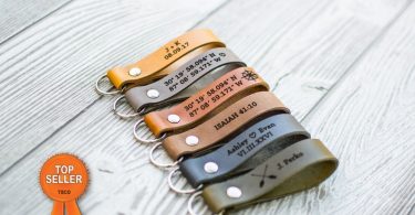 Personalized leather keychain Custom Keychain Leather Gift