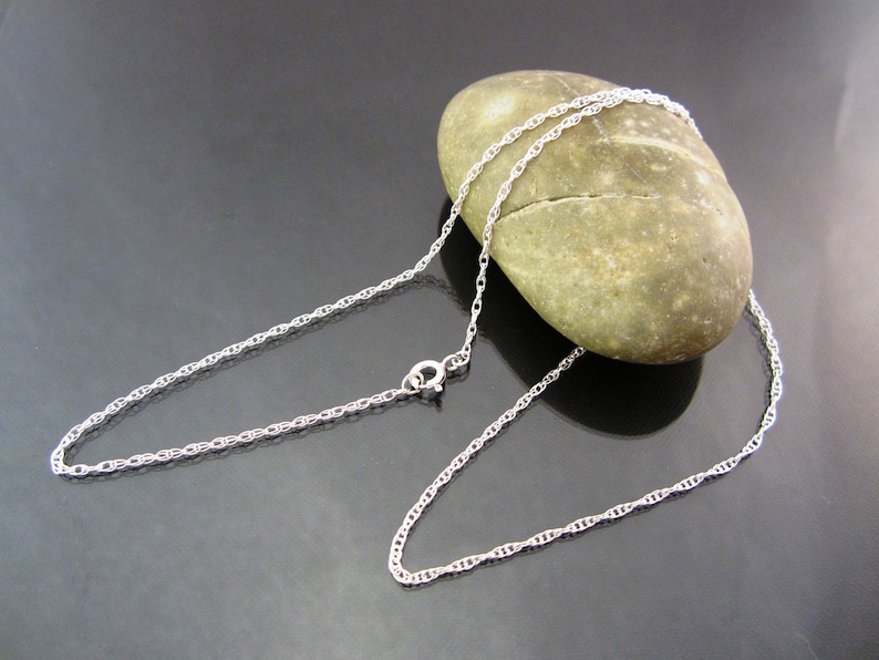 Pure Sterling Silver Chain Necklace  double rope  petite