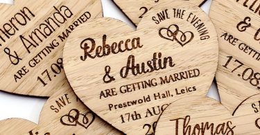 Save The Date Magnet Rustic Heart Wooden Save the Date