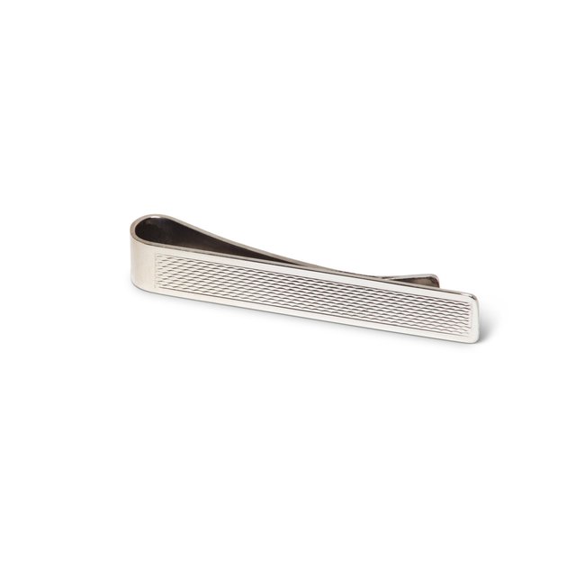 Sterling Silver Engine Turned Tie Bar
