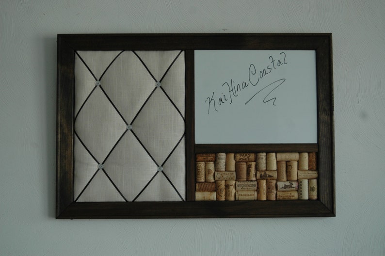 Wine Corkboard Magnetic Whiteboard & French Memo Board  Wall
