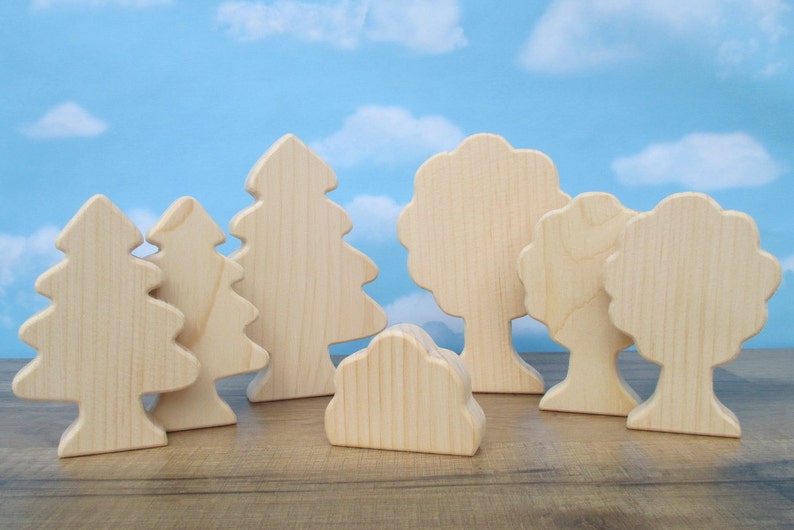 Wooden toy trees  Birthday gift for kids  Kids toy